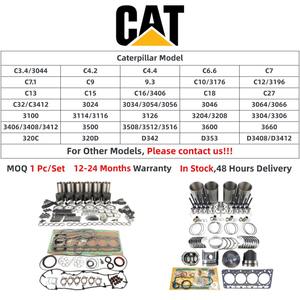 Kit Perbaikan dan Perombakan Mesin <span class=keywords><strong>Excavator</strong></span> 3066 3204 3304 3306 3406 3412 C7 C9 C10 C13 C15 C18 Kit Silinder Piston Liner untuk Cat - Product Image 4