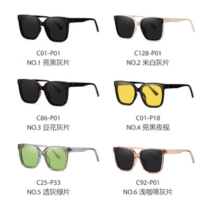 แว่นกันแดดซันดา TR-ZC106 กรอบสีดำ เลนส์ TAC แบบโพลาไรซ์สำหรับทุกเพศ ดีไซน์ทรงสี่เหลี่ยมขนาดใหญ่ สำหรับการเดินทางกลางแจ้งและการขับขี่ - Product Image 2