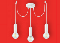 Accessoires d'éclairage : Clip de fixation de câble en plastique anti-tension pour lustre de plafond, support de cordon de lampe mural/sur surface simple