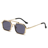 Lunettes de soleil rondes rétro à la mode pour femmes, lunettes de soleil en alliage pour femmes, monture de lunettes, accessoires de pilote