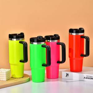 Gobelet isotherme extérieur en acier inoxydable avec poignée et paille, personnalisable avec logo, 30oz et 40oz, modèle H2.0 - Product Image 6