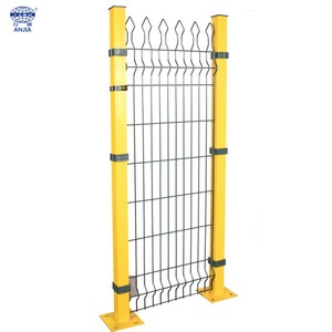 Clôture en fil <span class=keywords><strong>de</strong></span> fer soudé 3D à sommet courbé, revêtement poudré, anti-escalade, clôture <span class=keywords><strong>de</strong></span> sécurité en maille - Product Image 2