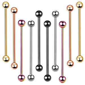 Barra Industrial de Titanio G23 de 34/36/38MM para <span class=keywords><strong>Piercing</strong></span> de Cartílago, Aretes Industriales de 14G para <span class=keywords><strong>Piercing</strong></span> Corporal - Product Image 1