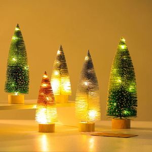 Golden Onion Powder Dual Color Ornament Decoration <b>Mini</b> Luminous <b>Tree</b> <b>Christmas</b> Gift - Product Image 3