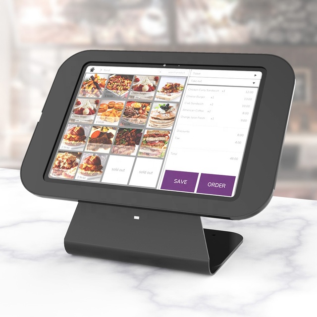 Lockable Tablet Desktop Stand with Lock Universal for iPad Tablets Security Counter POS Stand Holder Restaurant Store Hotel Use
