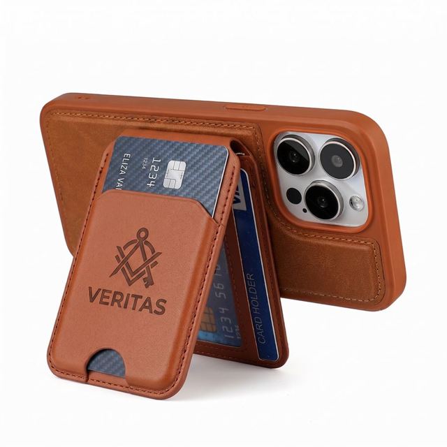 Factory Hot Sale Portable Luxury PU Leather Flip Card Slot Holder Wallet with Magnetic Stand for Phone Business Card Accessory