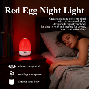 Anpassbare Timer & Memory-Funktion Wiederaufladbare Schlaflosigkeits-Linderung Tiefenentspannung 670nm Rotlichttherapie Schlafhilfe Nachtlicht - Product Image 3