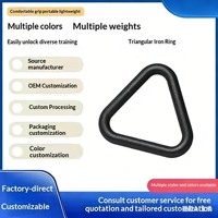 Ensemble d'haltères triangulaires en caoutchouc, revêtement en caoutchouc, pour salle de sport, maison, yoga, pilates, haltères colorés en silicone moulé par injection, logo personnalisé rose