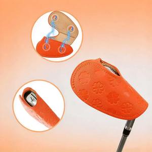 Magnet <b>Golf</b> Iron Headcover Waterproof PU <b>Leather</b> 1pcs Four-leaf Clover Embossing Voltage Edge Painting <b>Golf</b> Head Cover - Product Image 2