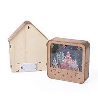 Lanterne à vent LED au design nouveau, lampe de Noël en bois, cadeau suspendu, décoration de table, centre de table, fournitures de vacances