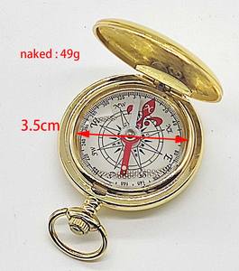 ポップアップ蓋付きコンパス、アンティークコンパス懐中時計、蓋付きゴールデンコンパス - Product Image 3