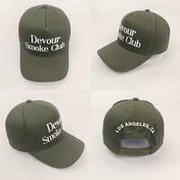 Gorra de Béisbol DAZU al por Mayor, Estilo Urbano, Hip-hop, Rap, Verde Oliva, Bordada, de Moda, de 5 Paneles, con Letras