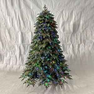 Sapin de Noël artificiel de haute qualité pour l'extérieur, 7 pieds, pré-éclairé, aiguilles de pin en PVC, PE avec lumières LED - Product Image 3