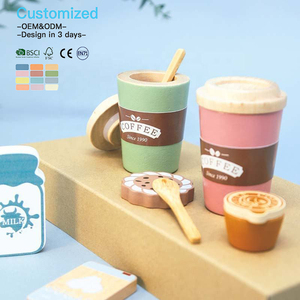 Eduland OEM/ODM CCE ชุดของเล่นกาแฟไม้สุดสร้างสรรค์ของเล่นแบบจำลองของเล่นมอนเตสซอรี่สำหรับเด็กวัยหัดเดิน - Product Image 3