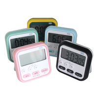 Jam Alarm Digital multifungsi, Timer hitung mundur elektronik 24 jam Alarm ganda untuk rumah perjalanan dapur plastik tahan lama untuk