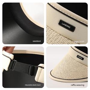Phụ nữ Sun Visor Mũ Golf Tennis bãi biển thể thao xách tay rơm Visor mũ - Product Image 5