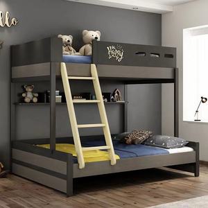 โครงเตียงแบบต่ำสำหรับเด็ก,โครงเตียงสองชั้นสำหรับเด็กพร้อมลิ้นชัก<span class=keywords><strong>1</strong></span>ลิ้นชักสีน้ำตาลปรับแต่งได้ตามต้องการ - Product Image 2