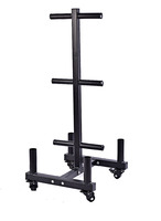 Support de rangement de forme physique support de plaques de pare-chocs d'haltères mobiles support de plaque de poids avec roues