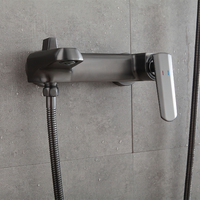 Robinet de salle de bains mural à trou unique, design moderne, style européen, meilleure vente, salle de bains, robinets gris mat, robinets mélangeurs, robinets de douche