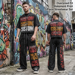 Factory Acid Wash T-shirt 300GSM Heavyweight Cotton Oversized Cropped Boxy Rhinestone Bling Streetwear Tee <b>Men</b> T Shirt - Product Image 1