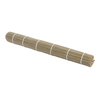 Tapis à sushi rond en bambou de qualité alimentaire, couleur naturelle, facile à utiliser, écologique, antibactérien