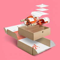 Boîtes d'expédition personnalisées recyclables pour bouteilles de bière, vodka, vin, soda, avec laminage mat, revêtement UV, papier kraft rigide, OEM