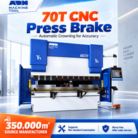 Presse plieuse hydraulique CNC 70T à économie d'énergie pour la fabrication d'acier inoxydable