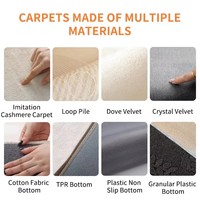 Tapis de fenêtre en baie pour chambre de fille, lavable en machine, fabriqué à la machine, poils moyens, 13 mm d'épaisseur, polyester, imitation laine, antidérapant