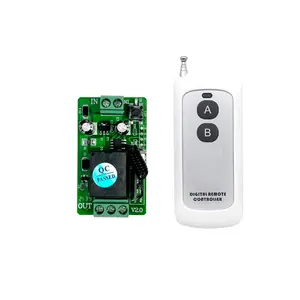 12V mini relé interruptor inalámbrico control remoto encendido apagado 433Mhz teclas ABCD