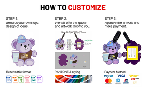 Мягкая и прочная бирка для багажа из ПВХ с печатью, на заказ, для студенческих сумок, рекламный подарок, идентификационный держатель для чемодана - Product Image 2