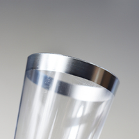Flûtes à champagne en plastique transparentes de 5 oz, gobelets jetables pour toast, couleur personnalisée pour mariage, mimosa, vin mousseux