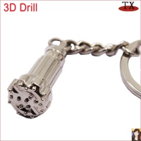 Vente en gros d'usine Outils 3D HDD et PDC Aiguille de forage Forets de forage pour l'industrie pétrolière Porte-clés Cadeau d'outil