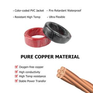 <span class=keywords><strong>สาย</strong></span>ไฟฟ้าแรงสูงหุ้มทองแดงแบบมีฉนวน PVC ทนทานต่อการกัดกร่อน ขนาด 10-24AWG สำหรับยานยนต์ เรือ RV งานก่อสร้างทางทะเล - Product Image 3
