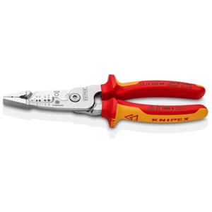 Pelacables versión métrica KNIPEX 13 76 200 ME aislado con empuñaduras de varios componentes, cromado VDE de 200 mm - Product Image 1