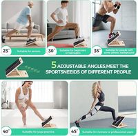 Planche d'étirement inclinée en bois réglable pour les mollets, idéale pour le sport et les jeux