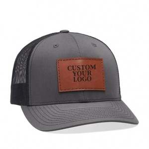 Casquettes de sport en maille à 6 panneaux avec logo personnalisé en cuir, casquettes snapback Richardson 112 pour hommes - Product Image 4