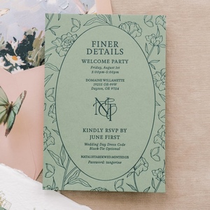 Juego de Tarjetas de Boda de Diseño Vintage Personalizado, con Corte Troquelado, Cinta Decorativa, Invitación, Menú y Tarjeta de Confirmación de Asistencia Incluidos, en Cartulina - Product Image 3