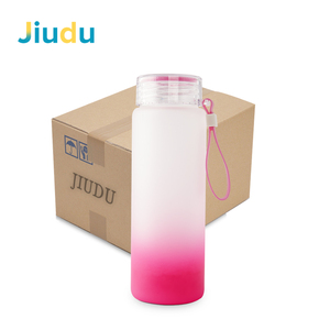 ขวดน้ำทำจากแก้วขุ่นสีสันสดใส,ขวดน้ำทำจากแก้วขุ่นไล่ระดับสีแบบพกพาพร้อมฝาปิดสกรูปี<span class=keywords><strong>2022</strong></span> - Product Image 4