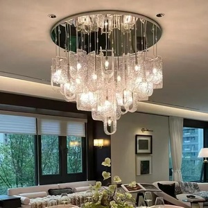 Lámpara Colgante Moderna en Forma de U de Cristal Artístico para Vestíbulos de Hoteles, Oficinas de Ventas, Recepción, Modelo HM-LK-9965, Decoración para Sala de Estar - Product Image 5