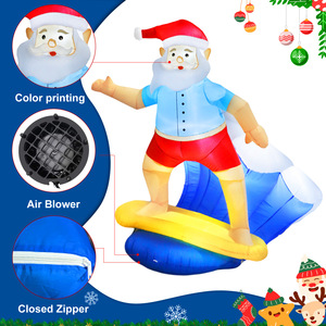 6ft Low Outdoor Christmas Año Nuevo Decoración Navidad Inflable Surf <span class=keywords><strong>Santa</strong></span> <span class=keywords><strong>Claus</strong></span> - Product Image 5