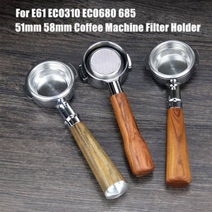 Gros <span class=keywords><strong>Broyeur</strong></span> Tamper Distributeur 51mms Personnaliser Cnc <span class=keywords><strong>Café</strong></span> Poignée Bois Portafilter - Product Image 2