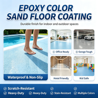 Revêtement de sol en époxy auto-nivelant avec sable coloré, peinture pour béton résistante à l'usure, haute résistance, pour garage, entrepôt