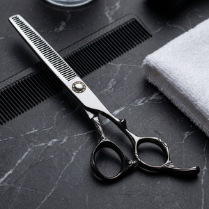 Japanese Steel <b>Thinning</b> <b>Hair</b> <b>Scissors</b> Straight Barber Shears Ergonomic Handle Precision Cutting Salon Grooming - Product Image 3