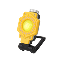 Réparation automobile, utilisation en cas d'urgence routière 360 °   Lampe d'atelier magnétique rotative 900LM COB XTE rechargeable avec avertissement RGB SOS