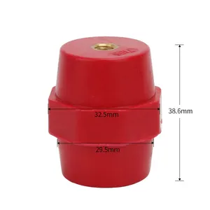 SM7105 M8 Yellow screw Electrical insulators Voltage insulation BMC resin bus bar insulators Red