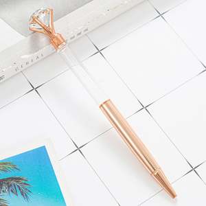 Promotion Stylo Bille DIY Personnalisable avec Grande Fente pour Diamant, Corps Métallique Polychrome Effet Cristal, Recharge Parker, Encre Bleue/Noire, Logo Personnalisé, Nouveauté - Product Image 6