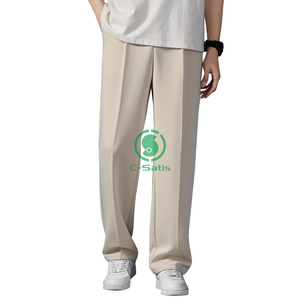 Pantaloni Chino Estivi da Uomo in Seta Ghiacciata, Leggeri e Traspiranti, Gamba Larga, Vestibilità Dritta, Casual Eleganti e di Tendenza - Product Image 1