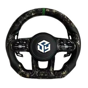 Volante professionale in vera fibra di carbonio per auto con Design libellula misura per Mercedes benz <span class=keywords><strong>AMG</strong></span> W204 W205 <span class=keywords><strong>W212</strong></span> W214 W215 CLA CLE - Product Image 4