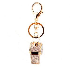 Hot Selling Creative Small Gifts Diamond Rhinestone Whistle <b>Key</b> <b>Chain</b> Creative <b>Key</b> Ring Trendy Keyring Car Keychain - Product Image 6