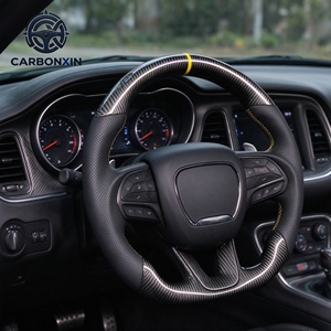 Volant personnalisé en cuir et fibre de carbone forgée avec LED pour Dodge Charger SXT RT Challenger SRT Hellcat Scat Pack 2016-2020 - Product Image 6